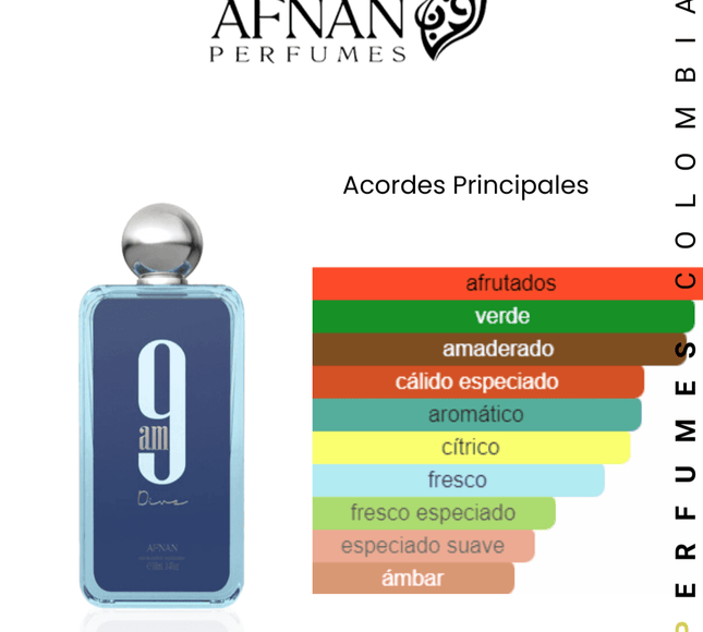 9AM Dive Afnan 100ml EDP 1.1 Premium - Perfumes Colombia