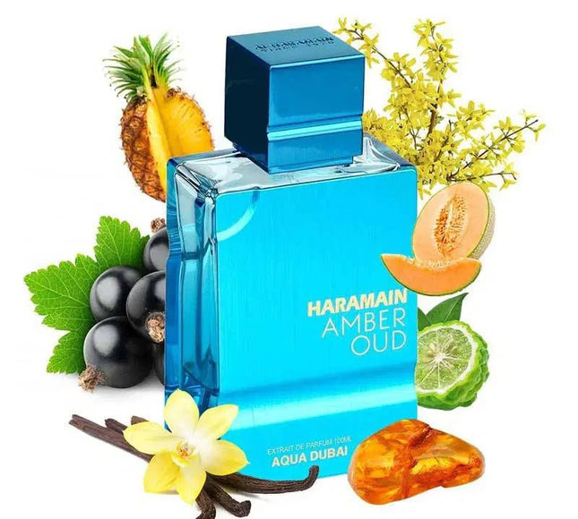 Amber Oud Aqua Dubai Al Haramain 120ML EDP 1.1 Premium - Perfumes Colombia