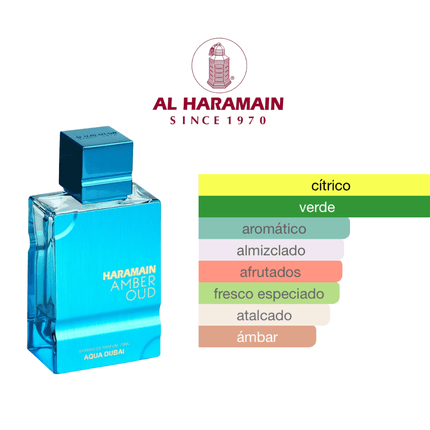 Amber Oud Aqua Dubai Al Haramain 120ML EDP 1.1 Premium - Perfumes Colombia
