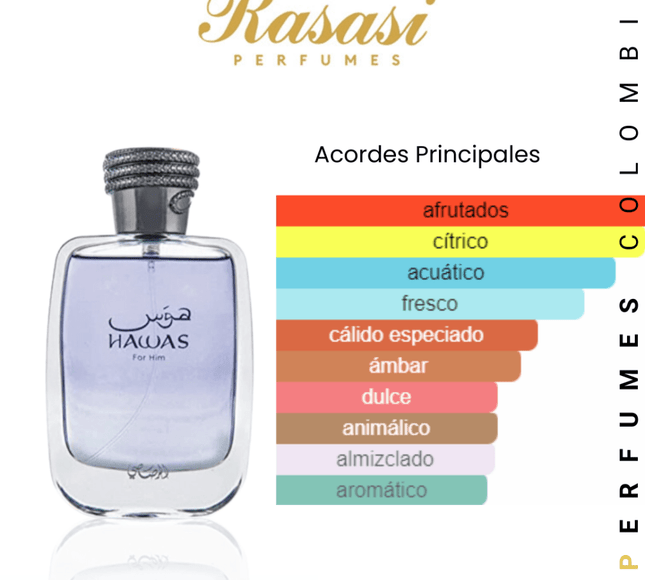 Hawas for Him Rasasi EDP 100ML Original - Perfumes Colombia