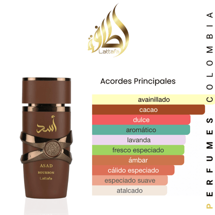 Lattafa Asad Bourbon 1.1 Premium EDP 100ml - Perfumes Colombia