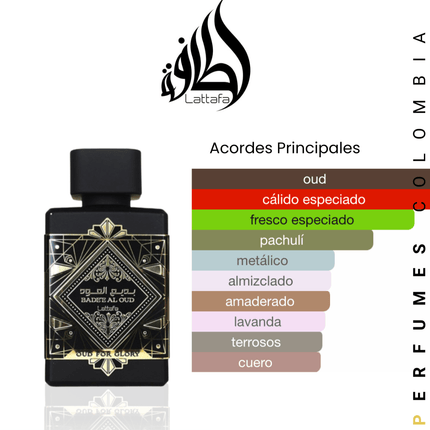 Lattafa Bade'e Al Oud Oud for Glory 100ml EDP 1.1 Premium - Perfumes Colombia