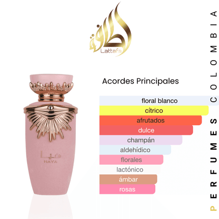 Lattafa Haya 100ml EDP 1.1 Premium - Perfumes Colombia